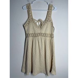 Forever 21 | Dresses | Forever 2 Poplin Tiered Babydoll Dress Sleeveless  Lace Up Mini White Womens Xl | Poshmark